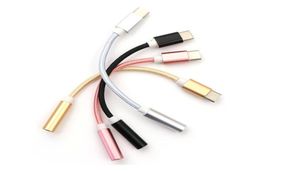 Typ-C till 3,5 mm hörlurkabeladapter USB 3.1 Typ C USB-C MANA till 3,5 AUX O Kvinnligt jack för Samsung Huawei Xiaomi Mi 8 A22600292