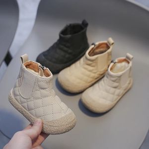 Botas de inverno para bebês meninos ao ar livre meninas botas de neve de pelúcia crianças sapatos de algodão antiderrapante sapatos casuais infantis sapatos de criança 240220