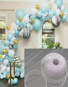 5 m Ballonkettenband, Bogenverbindungsstreifen für Hochzeit, Geburtstag, Party, Dekoration, neue langlebige Kunststoffkette, Fixierung des Ballons, schnelle Lieferung 1000581