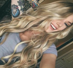 136 Lace Front Blond Human Hair Wigs with Baby Hair Pre Plucked Ombre Blonde Brazilian Full Lace Wig Virgin Hair6939720