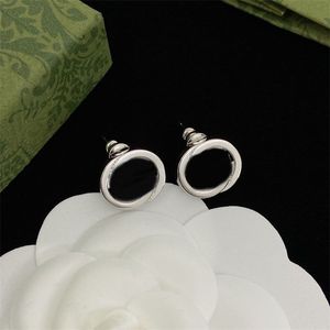 Delicate studs luxury mens designer earings for girls double g tiktok valentine s day alloy letters style thick ohrringe jewelry pleted silver Earrings ZB034 I4