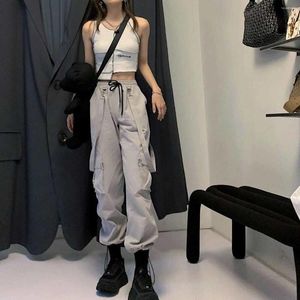 Frauen Hosen 2024 Harajuku Goth Jogging Cargo Frauen Streetwear Schwarz Hohe Taille Übergroßen Plus Größe Casual Hosen