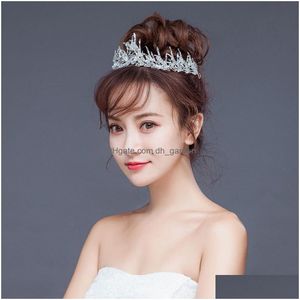 Tiaras US Warehouse Bridal Headbands RhinestoneとSimated Pearl Headpiece Jewelry Hair Accessoire for Wo Dhgarden DH7U6を添えたティアラクラウン