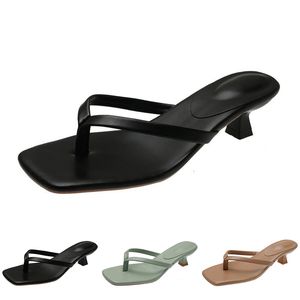 Women Sandals Fashion Cheels Slippers High Shoes Gai Flip Flops Summer Flat Sneakers Triple White Black Green Brown Color31 612