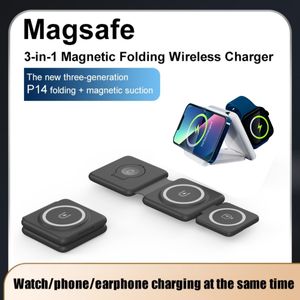 3 In 1 Folding Wireless Charging Pad With Fast Charging 15W Magnetic Wireless Charger