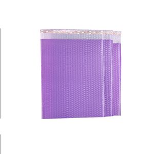 Sacos de envelope de espuma roxo claro, mailers auto-selados, envelopes de envio acolchoados com pacotes de envio de bolha, saco de correio de folha de preenchimento, envelope de plástico poli de 5 tamanhos