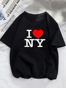 Женские футболки, женская футболка с рисунком «I Love NY York» для девочек Y2K Harajuku, черные, розовые, красные футболки, женская забавная одежда, подарок