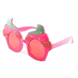 Süße Kinder-Sonnenbrille, Eiscreme-Form, bunte Sonnenbrille, UV400, für Jungen und Mädchen, 5 Farben, Whole212l