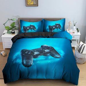 男の子のためのビデオゲームベッドセットあなたのためのセットゲームゲームをテーマにした寝室の装飾ゲームの寝具セットホームテキスタイル210309242L