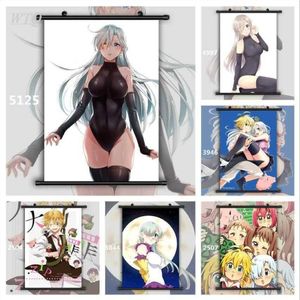 Anime Poster I Sette Peccati capitali Nanatsu No Taizai Meliodas X Elizabeth Tela Pittura Decorazione Della Parete di Arte Della Parete Immagine Home Deco Y247l