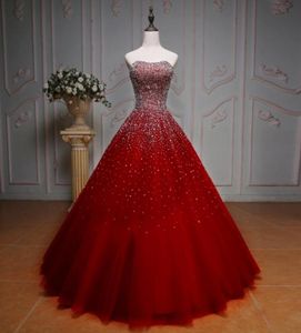 Niestandardowe sukienki Quinceanera 2021 Organza Bling Beads Suknia balowa gorset Sweet 16 Sukienka cekiny koronkowe debiutante impreza Prom Dres7709228