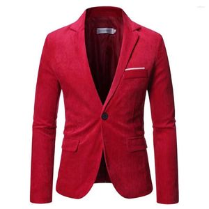 Mäns kostymer män corduroy kostym jacka smart casual hack lapp sladd blazer kappa vintage retro man fritid tuxedo jackor blazers