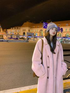 Internet Same Style As Celebrities | European Faux Mink Integrated Fur Teddy Coat For Women's Outerwear 2023 New 2335