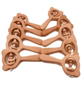 11 Styles baby teether alm trä djur uggla björn rattle hantverk leksak nyfödda molar baby hälsa tand Toys4728144