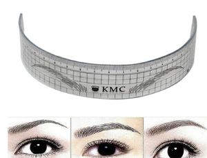 2017 Permanent Makeup Stencils Plastic Eyebrow Ruler Tattoo Radian Ruler Shaping Tool for Beginner2353747