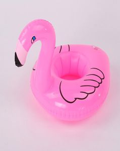 Flamingo Drink Holder Pool Float Bloddable Floating Swimming Pool Beach Party Kids Swim Beverage Holder för telefonkopp LF0728471113