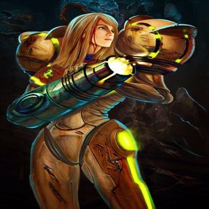 Metroid Samus Aran - Pokaż pełny Ogromne sztuki jedwabny plakat 24x36inch60x90cm249c