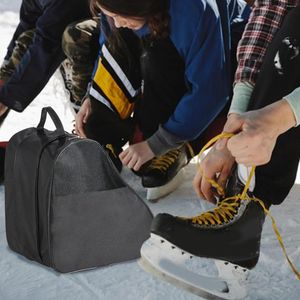 Borse da esterno Borsa per pattini a rotelle Borsa da trasporto portatile per scarpe da pattinaggio Deposito di ghiaccio per pattini quad Hockey su ghiaccio