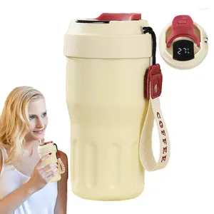 Water Bottles Smart Thermal Mug 500ml Digital Display With Tight Sealing High-Definition Bottle For Traveling Home