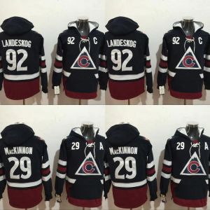 Niestandardowe męskie młodzież Kolorado''avalanche''29 Nathan Mackinnon 92 Gabriel Landeskog Hoodies Bluzy Bluzy High Quality Men Men Jerseys