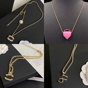Fashion Designer Necklace Pendant High-end Copper Brand Letter Link Chain Necklaces Gold Sier Wedding Jewelry Christmas Gift MM25