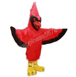 2024 Nuovi costumi della mascotte del cardinale rosso adulto di alta qualità Personaggio dei cartoni animati Vestito di carnevale Taglia per adulti Festa di Natale di Halloween Festa di carnevale