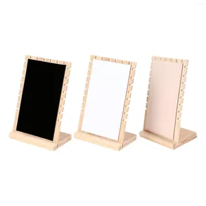 Jewelry Pouches Display Stand Wooden Board Soft Mat Tray Pad For Chains Store Counter