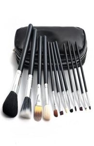 Set pennelli trucco M Marca 12 pezzi Pennelli fard ombretto Strumenti trucco Pennello professionale Borsa in pelle con regalo nave8020405