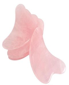 Massagem facial guasha fabricação rosa quartzo rosto jade rolo de pele gua sha raspagem corporal ferramenta3652093