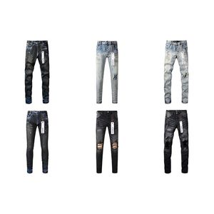 Designer-Jeans für Herren, High-End-Qualität, gerade, luxuriös, zerrissen, Slim-Fit, lässige Jogginghose, Jogger-Hose, Mode + Retro-Hip-Hop-Street-Style-Jeans aus Baumwolle
