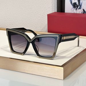 Occhiali da sole popolari per donne e uomini Estate V GRACE Designer Fashion CR-39 Cateye Styles Anti-Ultraviolet Retro Plate Square Metal Full Frame Occhiali da vista Scatola casuale