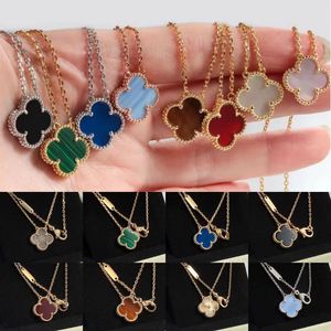 2024 Luxury Fashion Four-leaf Clover Necklace Van Clover Bracelet Designer Jewelry Party Necklace Pendant Mother-of-Pearl Stainless Gift Party Jewelry
