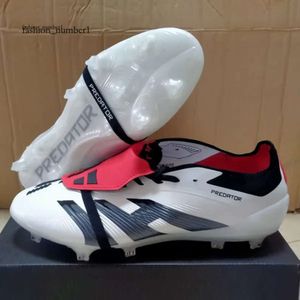 Bredator Boots Boots Gift Bag Boots Boots Dust Predator+ Elite Longues Fg Boots Metal Spikes Football Cleats Mens Laceless Soft Leather Soils 879