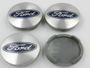 4pcllot 54 mm niebieskie srebrne koła samochodowe Centralne pokrywy pokrywy Odznaka Emblemat Logo dla Fiesta Focus Fusion Mondeo Escap 6M211003AA8565053