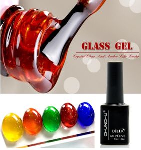 Najnowszy 73 ml półprzezroczysty bursztynowy glazurowy żel gel gwoździny kolory paznokcia sztuka manicure dekoracja kreatywna szklana żel Poliska DIY8840938