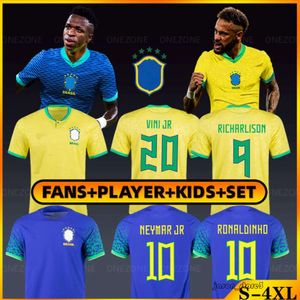 Brasil Brasilien Soccer Jersey New 2024 Copa America Home Away Women 23 24 Football Kit Neymar JR Youth Kids Rodryo Vinicius Bruno G Martinelli G.Jesus Uniform Kit 140