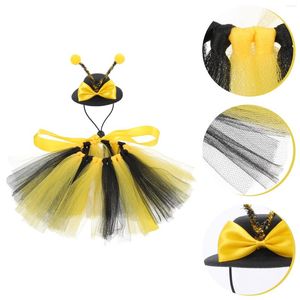 Dog Apparel Bee Hat Costume Pet Cosplay Clothing Dreses Stylish Clothes Plush For Dogs