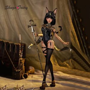 ShugaFairy Bast 1/4 Bambole Bjd Fantasy Antico Egitto Misterioso Stile di Combattimento Cat Guard Bambole Snodabili di Alta Qualità Regali 240308