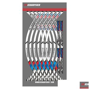 Motorcykelklistermärken RIM Reflekterande vattentät reducera hjulytans slitage mticolor randig dekalband för S1000RR7343452 Drop Leverans A OTZXL