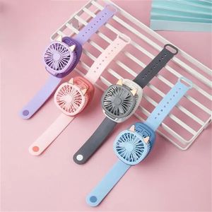 Cooling Mini Watch Fan Fan Hally Hally Creative Rotatable Detachable USB شحن المعصم الصيفي للمعصم في الداخل في الهواء الطلق