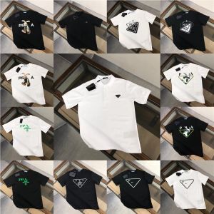 P-ra 47 estilos Original Designer Marca Polos Camisa de Alta Qualidade Verão Moda Casual Esporte Homem Mulheres T-shirt Triângulo Tees Mangas Curtas 100% Algodão Camiseta Tops