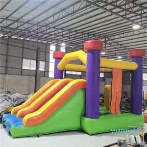 5x2.5m trampolins comerciais ao ar livre castelo de salto inflável crianças brinquedos acessórios bolas de brinquedo bouncer festas com slide e escalada