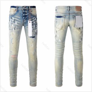 Jeans roxo designer jeans para homens jeans de alta qualidade moda mens jeans estilo legal designer calça angustiado rasgado motociclista preto azul jean slim fit motocicleta 510