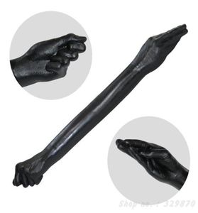 Super Long Fist Dildo 65 cm Big Fisting Black Podwójne zakończenie seksowne zabawki dla kobiety lesbijki konslador ogromny anal penis7599009