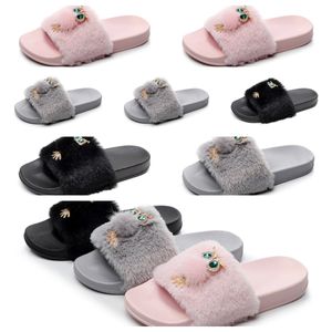 Designer Slipper Slider Mens Women Summers Sandalstränder Slippare Lamer Flips Flops White Pink Blue Slides Shoes Gai Black