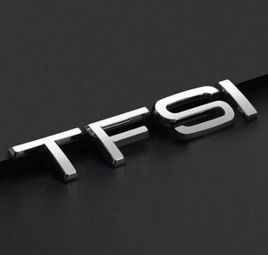 TFSI A3 A6 A6L A8L LETTERS LOGO CAR CAR TRUNKステッカーテールテールメタルエンブレムA1 B9 C5 C6 C7 TTS S4 S5 S6 S7 SQ5 Q7アクセサリー9655237