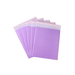 Fioletowe torby na kopertę piankową samozapiemskie mailery wyściełane koperty wysyłkowe z bąbelkowymi pakietami pocztowymi Pink Pintding Folid Torba kurierska 5 rozmiarów Poly plastikowa