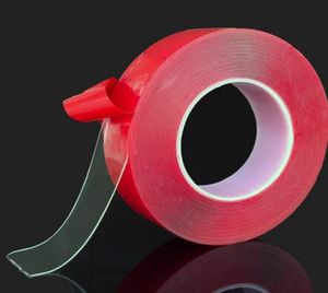 Red Transparent Silicone Double Sided Tape Sticker For Car High Strength No Traces Adhesive Sticker Living Goods8644371