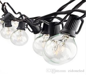 25 pés G40 globo luzes de corda luz de lâmpada de fada com 25 lâmpadas transparentes listadas na UL luz interna externa jardim festa decoração de casamento2181823