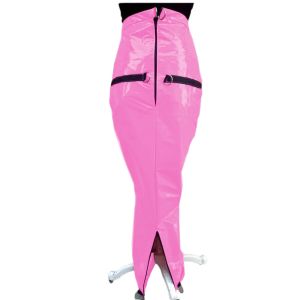 Abiti in PVC lucido Sissy Bondage con chiusura Hobble Gonne alla caviglia Gonne Crossdressing Pelle verniciata Vita alta Gonna limitata Erotico 7xl